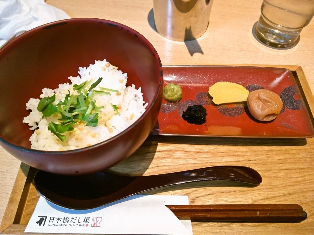 ダシが有名なお店のお茶漬け ～ 日本橋 日本橋だし場 はなれ