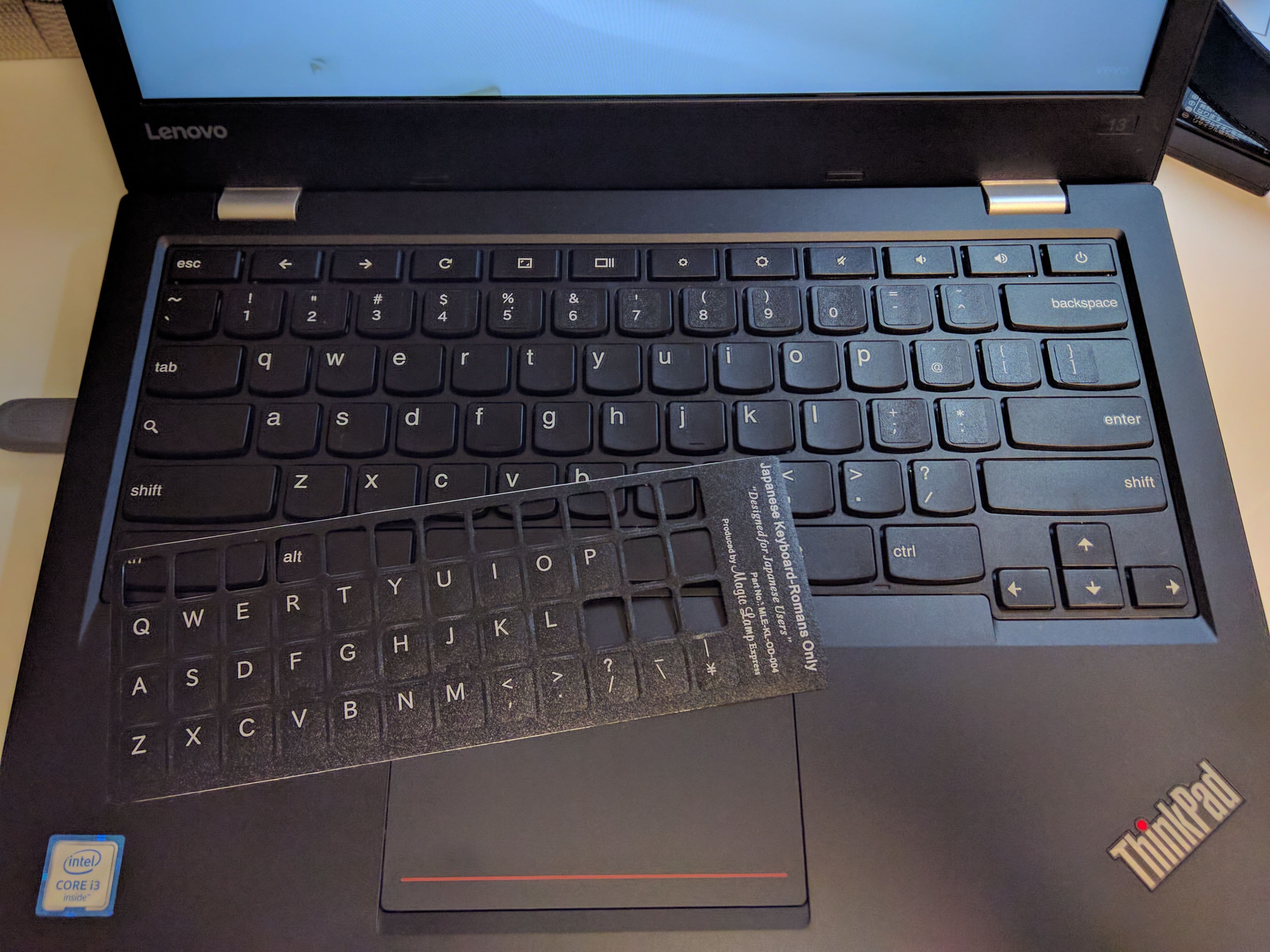 ThinkPad 13 Chromebookの英語キーボードを少し使いやすくしました